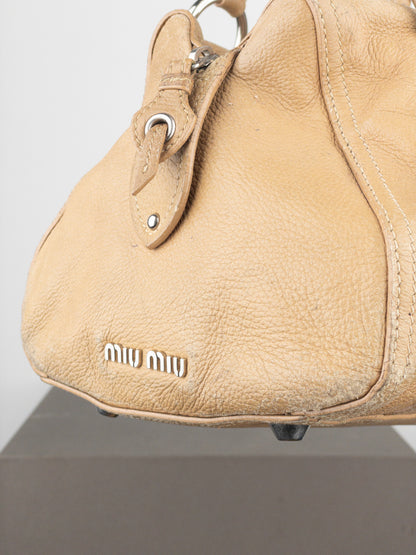 Miu Miu 2000s Padlock Cargo Bowling Shoulder Bag