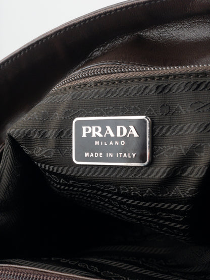 Prada AW96 Chain Leather Shopper Tote Shoulder Bag