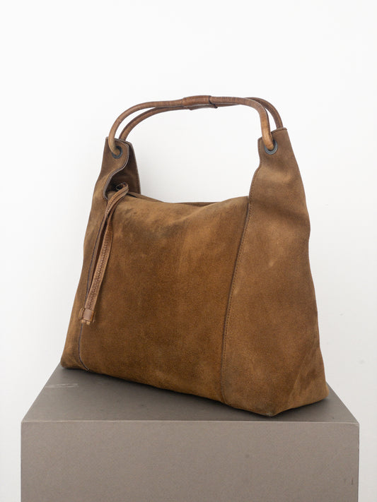 Gucci by Tom Ford 2000s Suede Hobo Shoulder Bag