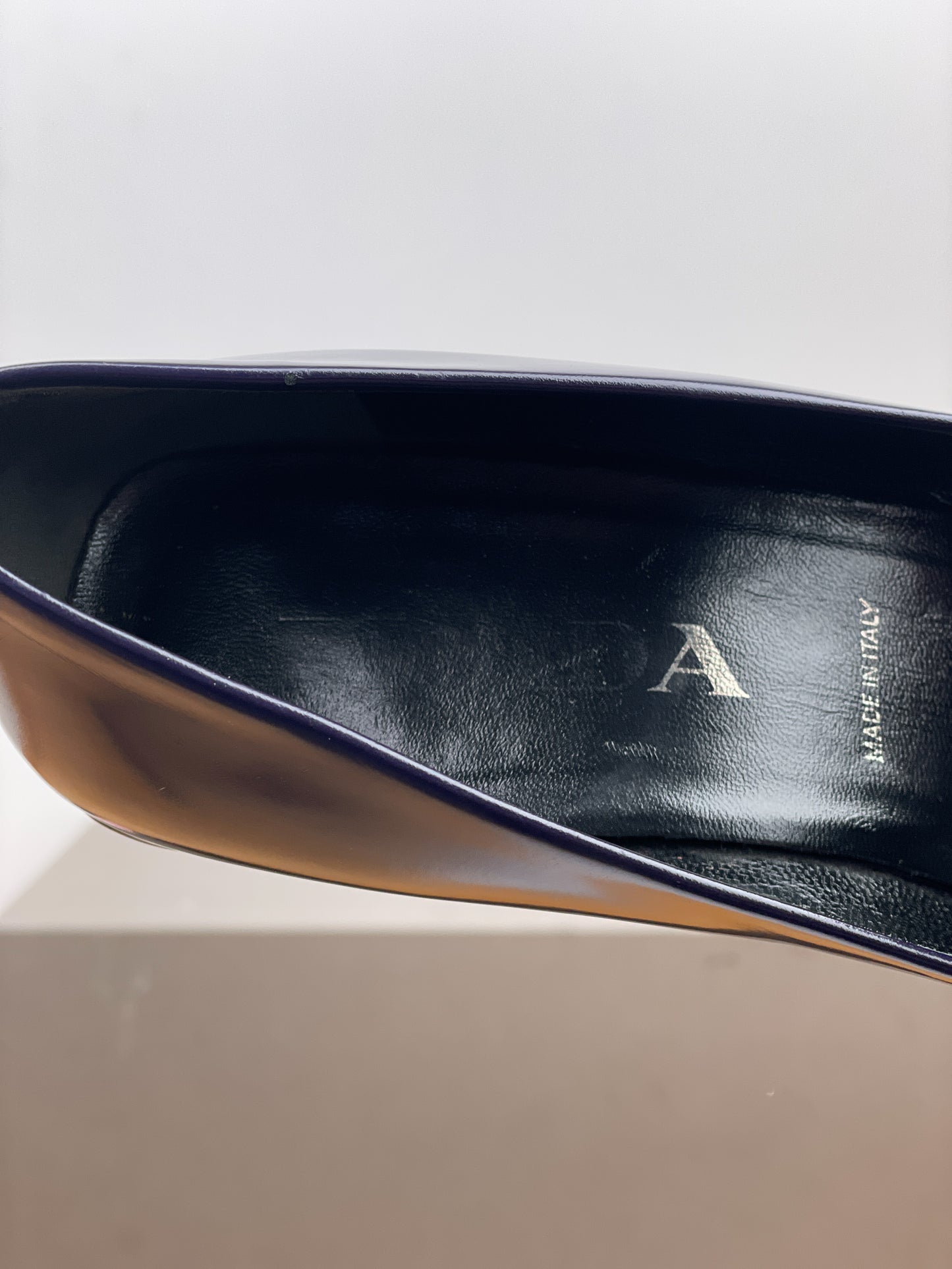 Prada 2000s Square Toe Loafer Pump Heels