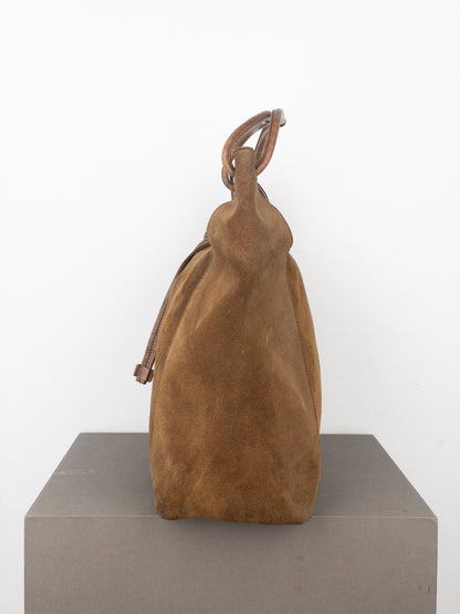 Gucci by Tom Ford 2000s Suede Hobo Shoulder Bag