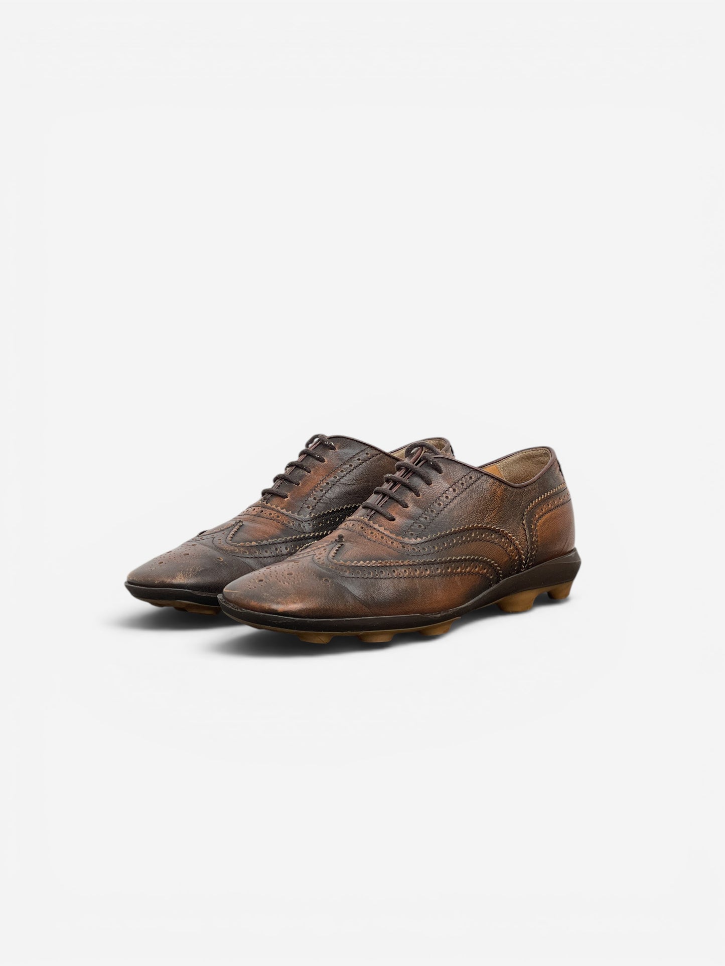 Miu Miu SS99 Square-Toe Spike-Sole Brogue Derbies