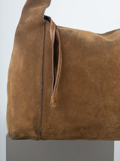 Gucci by Tom Ford 2000s Suede Hobo Shoulder Bag