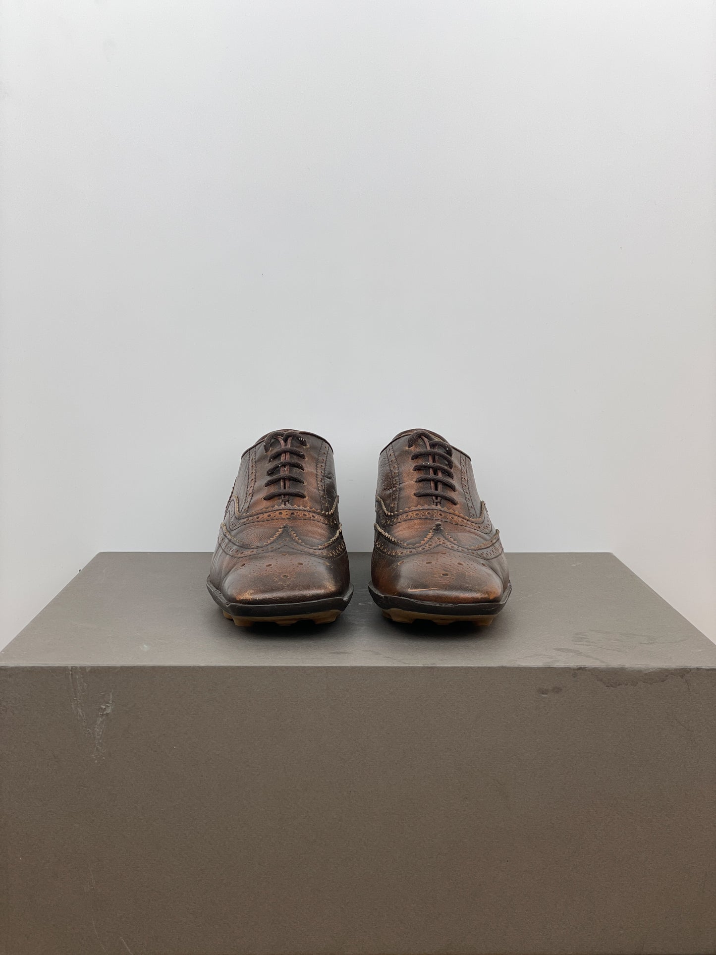 Miu Miu SS99 Square-Toe Spike-Sole Brogue Derbies
