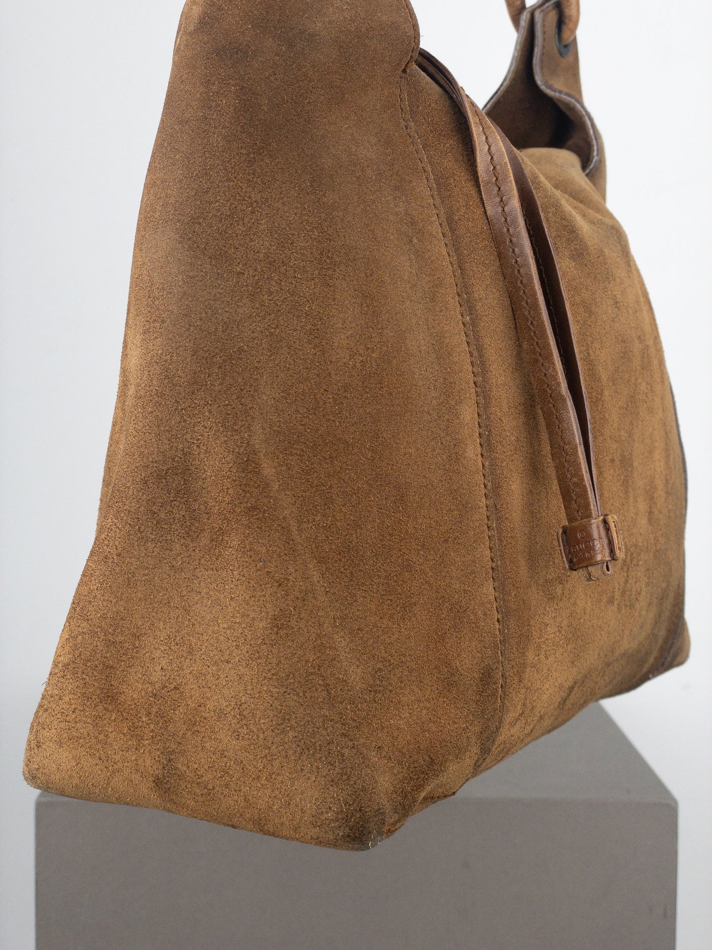 Gucci by Tom Ford 2000s Suede Hobo Shoulder Bag
