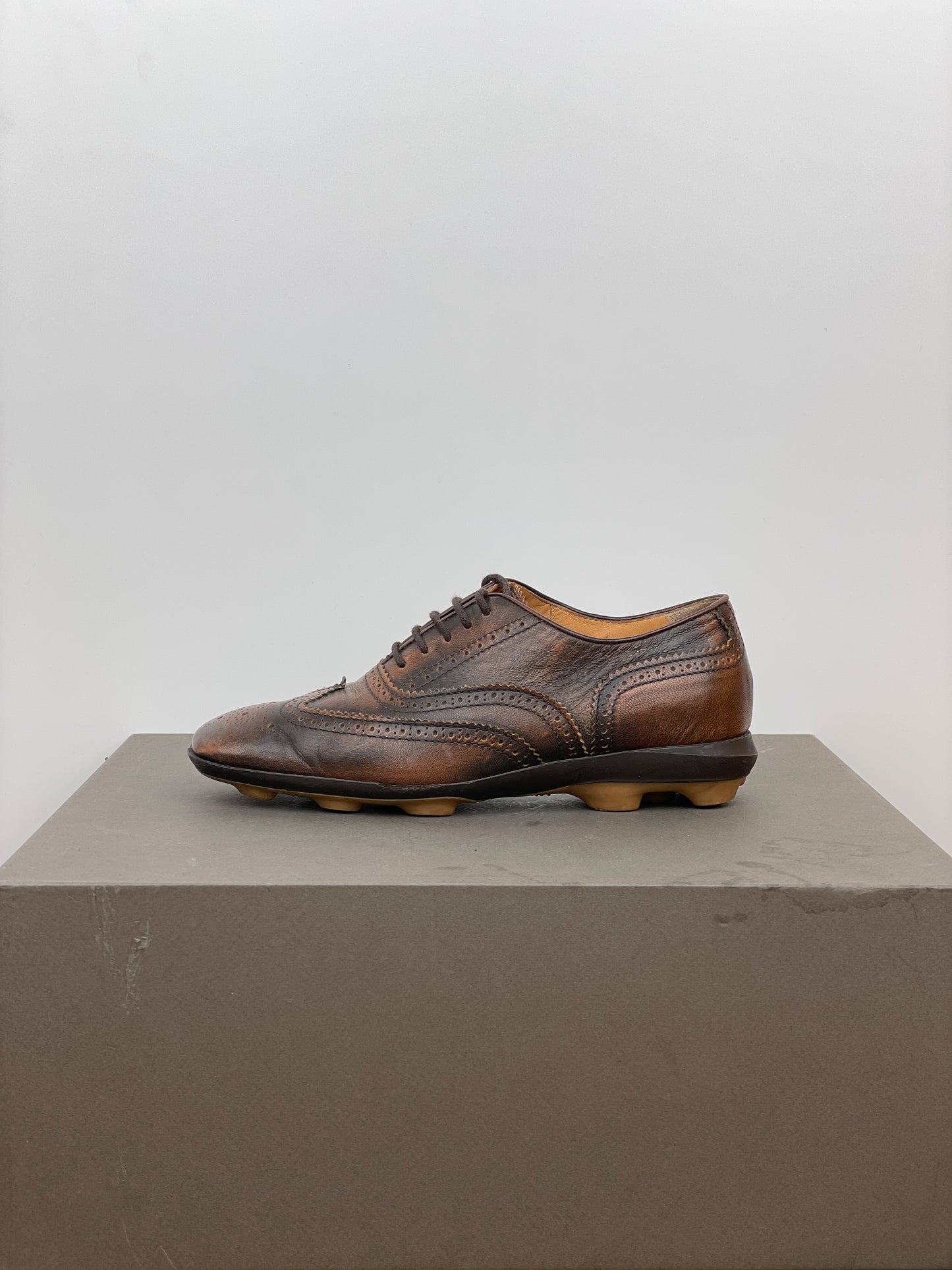 Miu Miu SS99 Square-Toe Spike-Sole Brogue Derbies