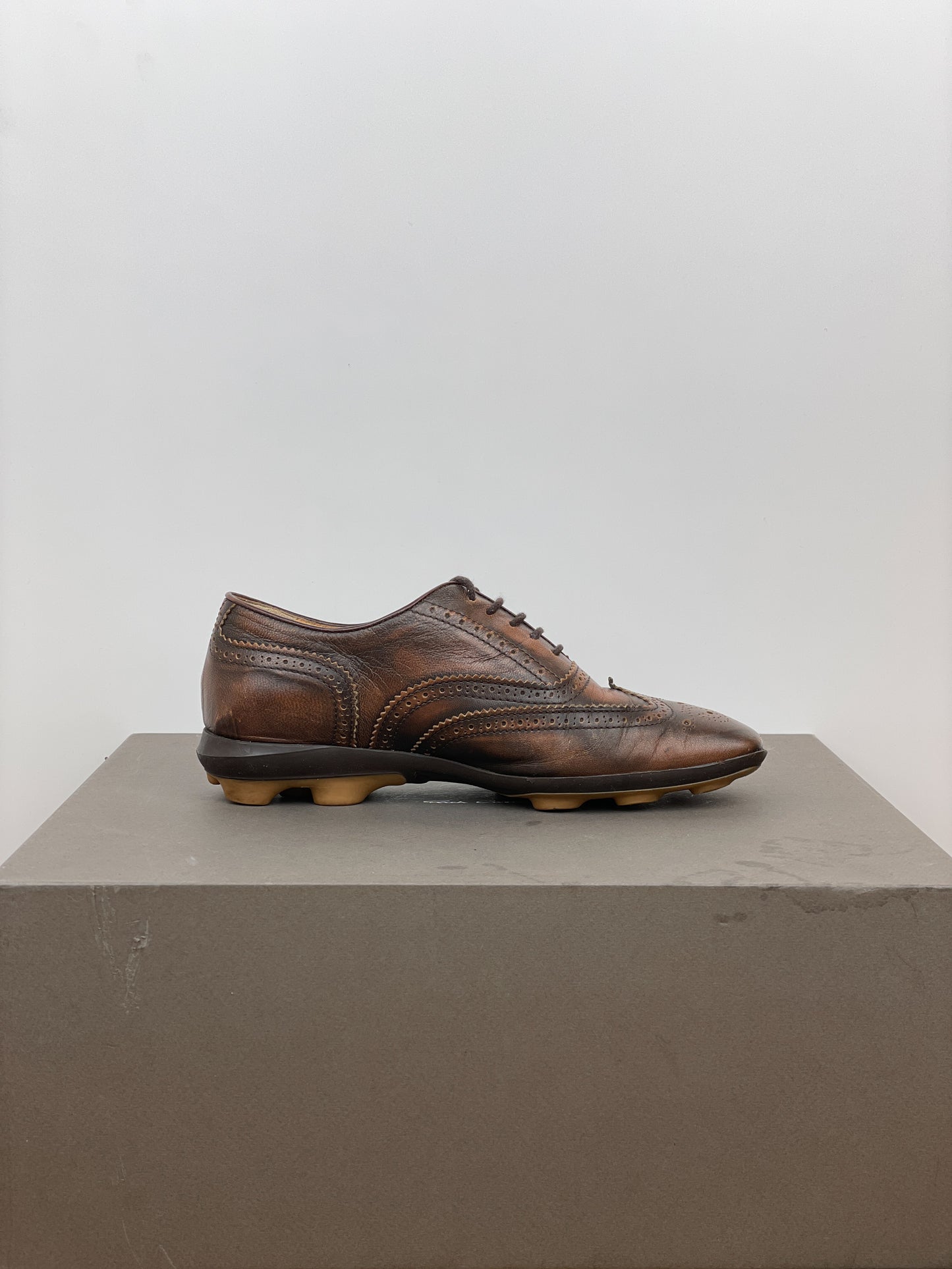 Miu Miu SS99 Square-Toe Spike-Sole Brogue Derbies