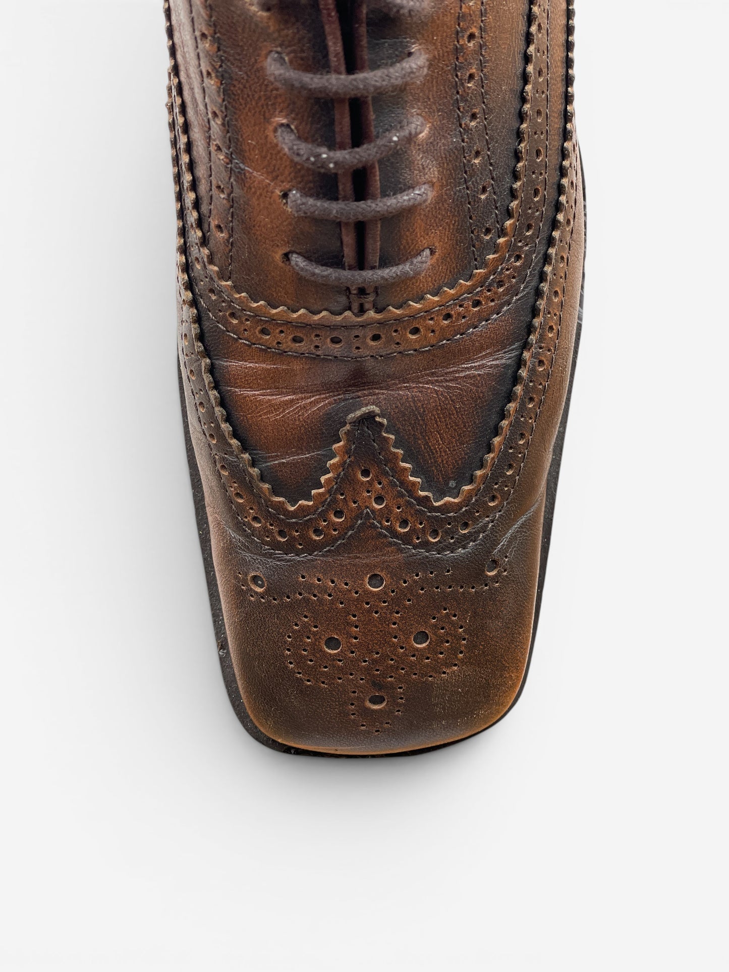 Miu Miu SS99 Square-Toe Spike-Sole Brogue Derbies – photo 7
