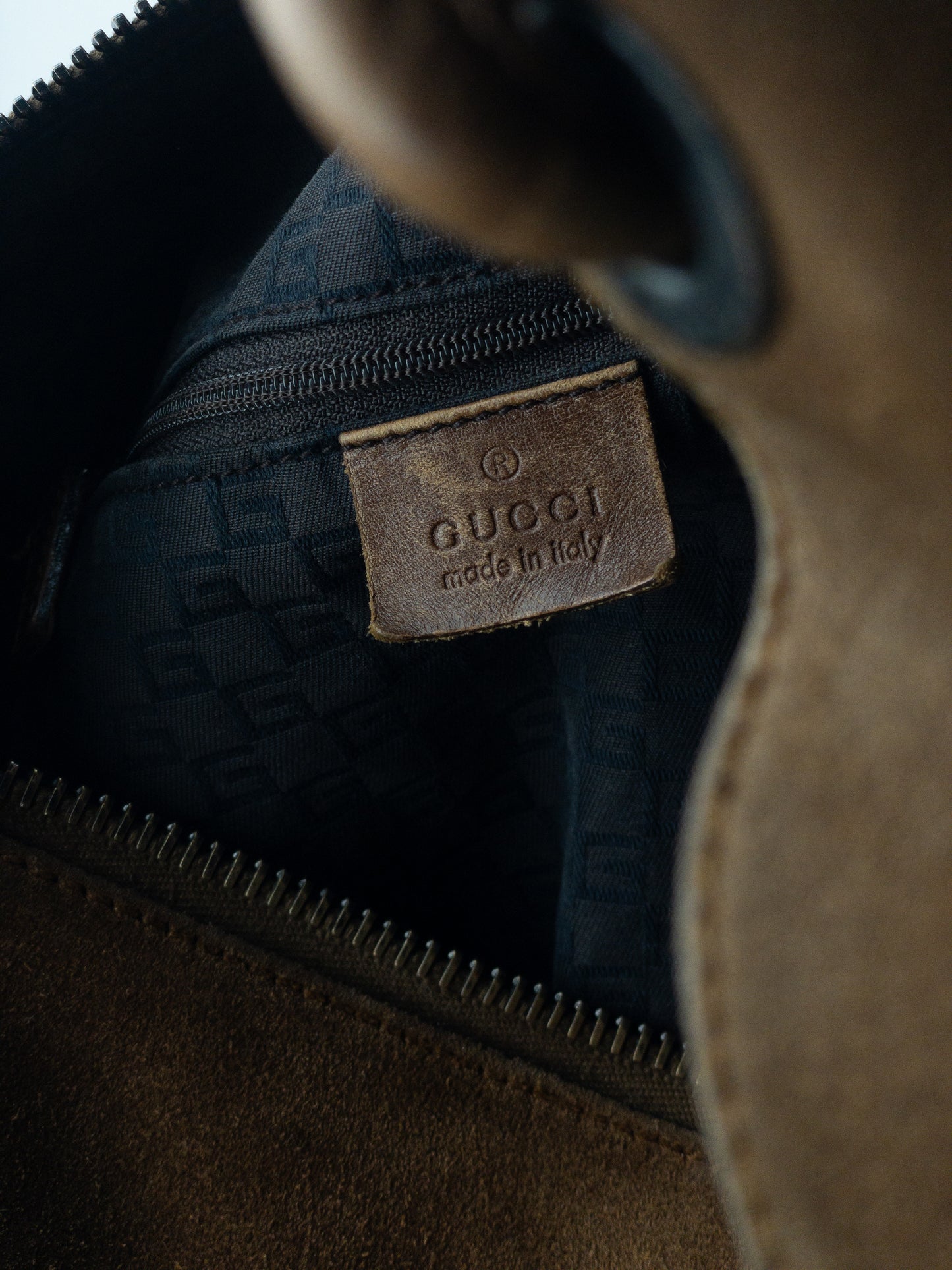 Gucci by Tom Ford 2000s Suede Hobo Shoulder Bag