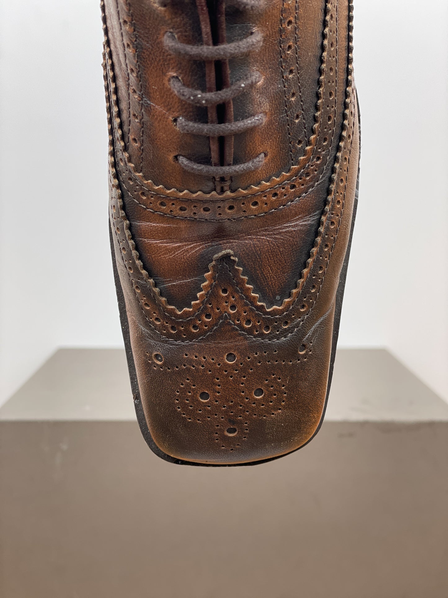 Miu Miu SS99 Square-Toe Spike-Sole Brogue Derbies