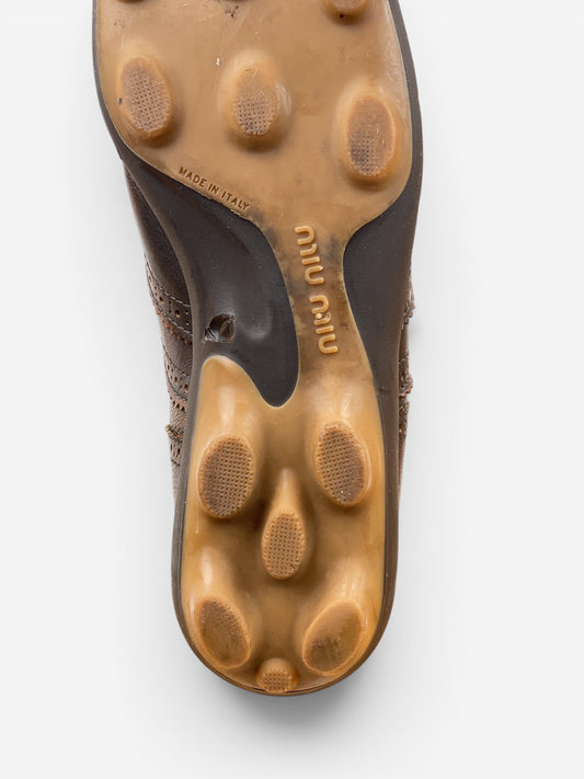 Miu Miu SS99 Square-Toe Spike-Sole Brogue Derbies – photo 9