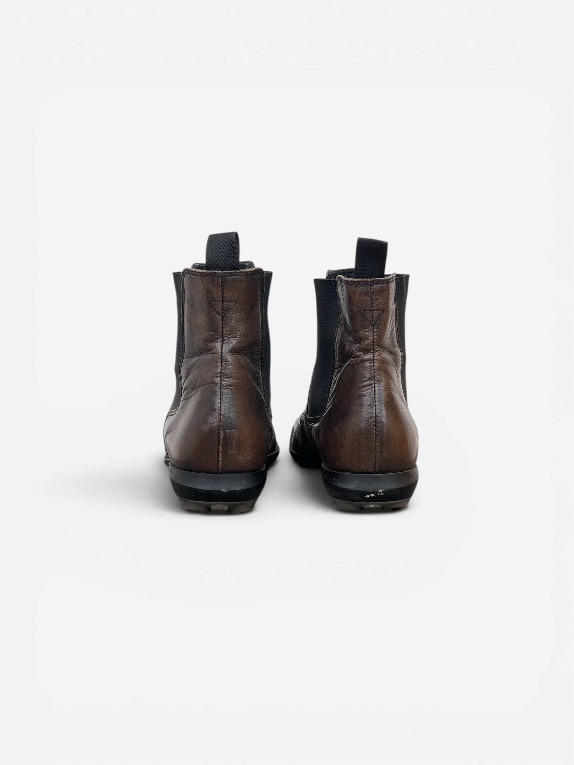 Miu Miu SS99 Square-Toe Spike-Sole Brogue Chelsea Boots – photo 6