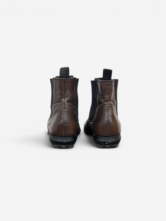 Miu Miu SS99 Square-Toe Spike-Sole Brogue Chelsea Boots – photo 6