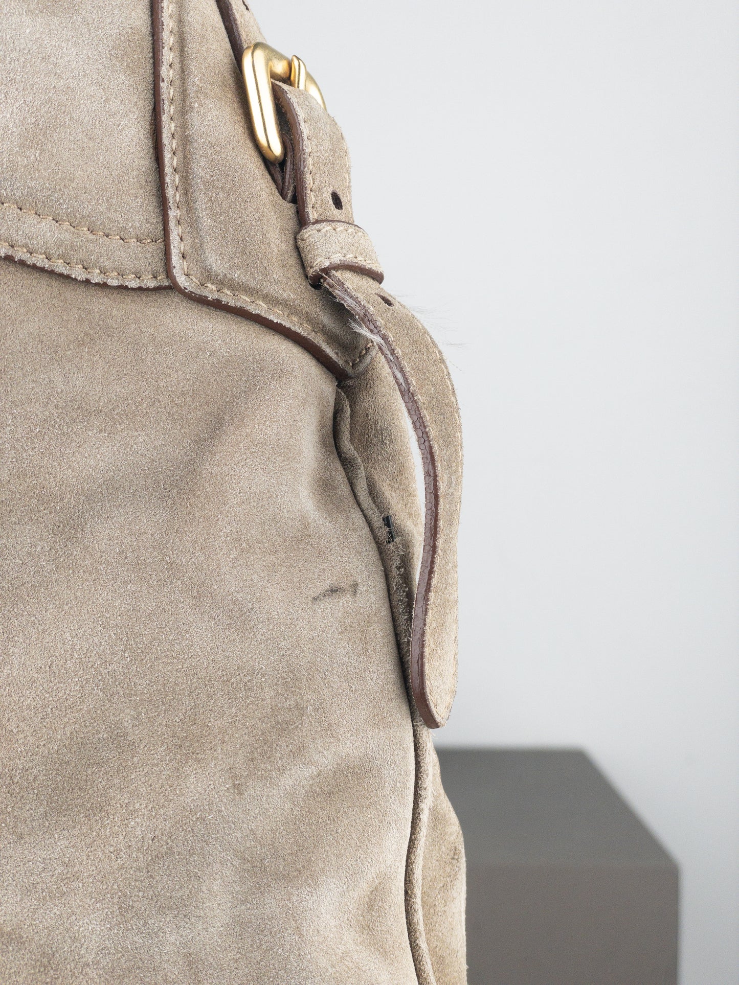 Prada 2000s Scamosciato Suede Hobo Shoulder Bag