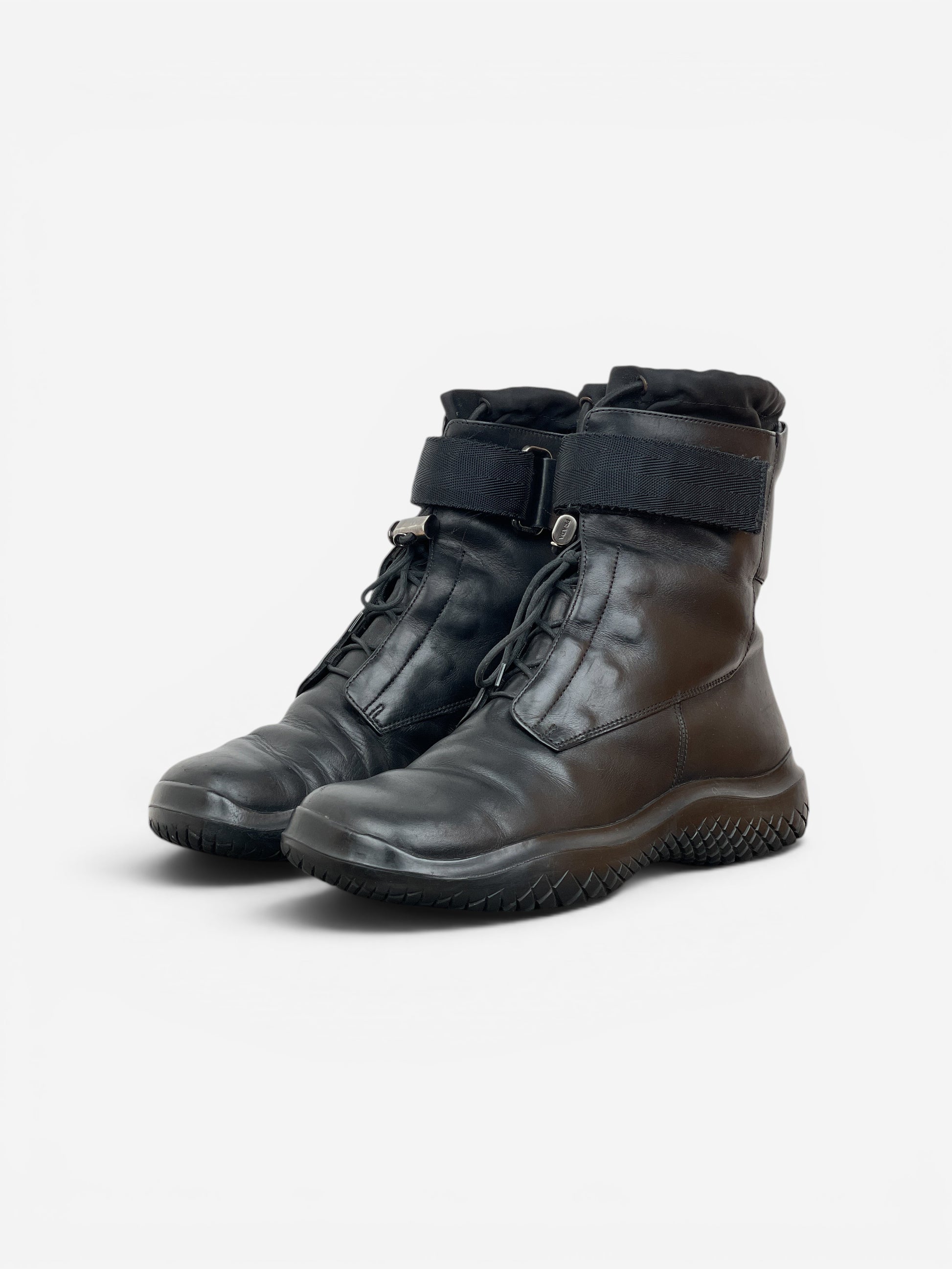 Prada AW99 Square Toe Vibram Combat Boots