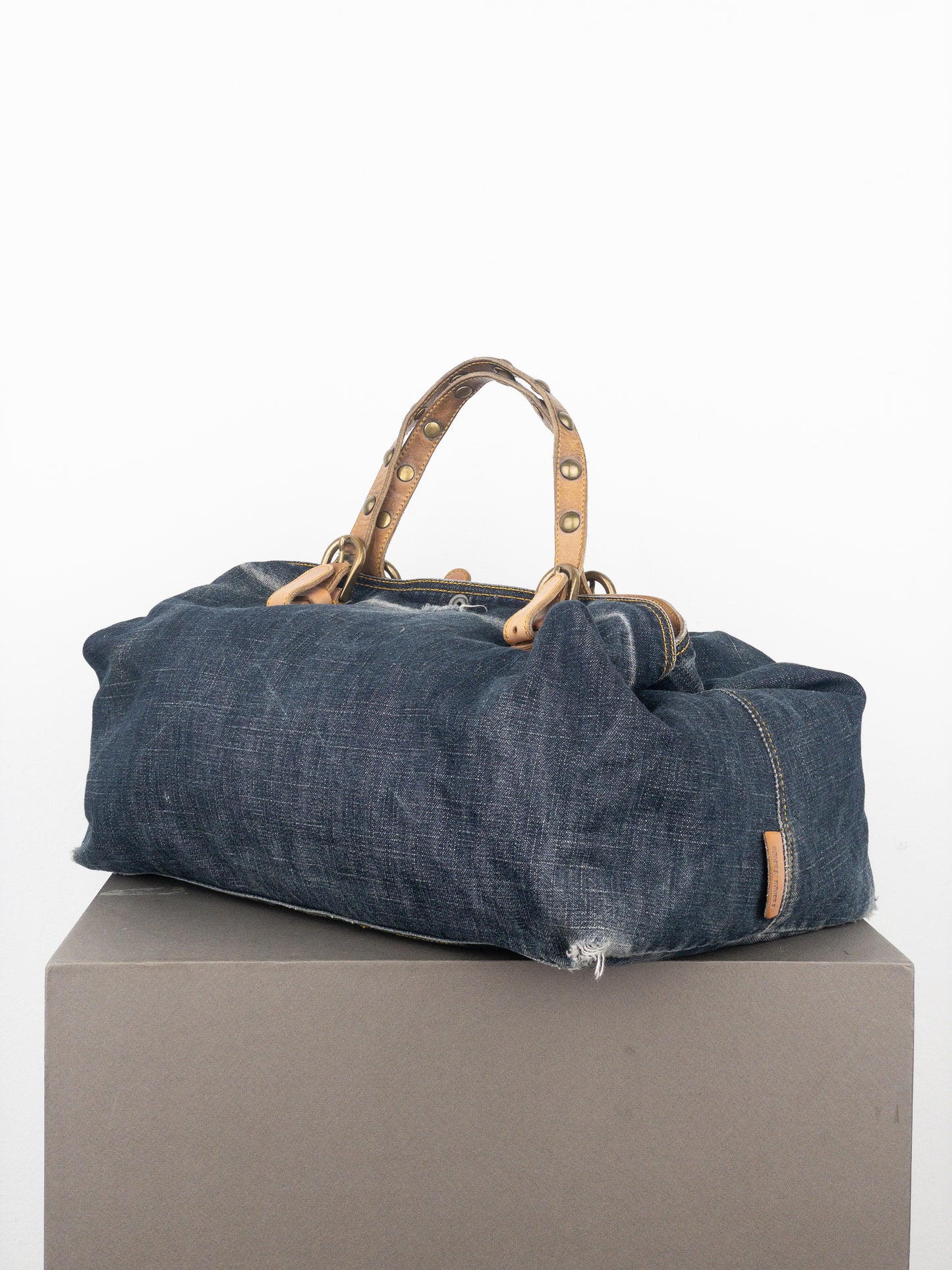 Miu Miu 2000s Denim Shopper Tote Handbag