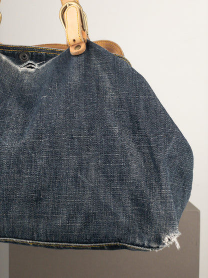 Miu Miu 2000s Denim Shopper Tote Handbag