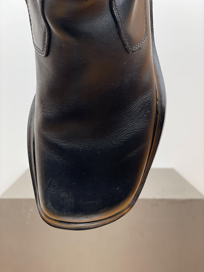 Prada AW99 Square-Toe Vibram Ankle Biker Boots