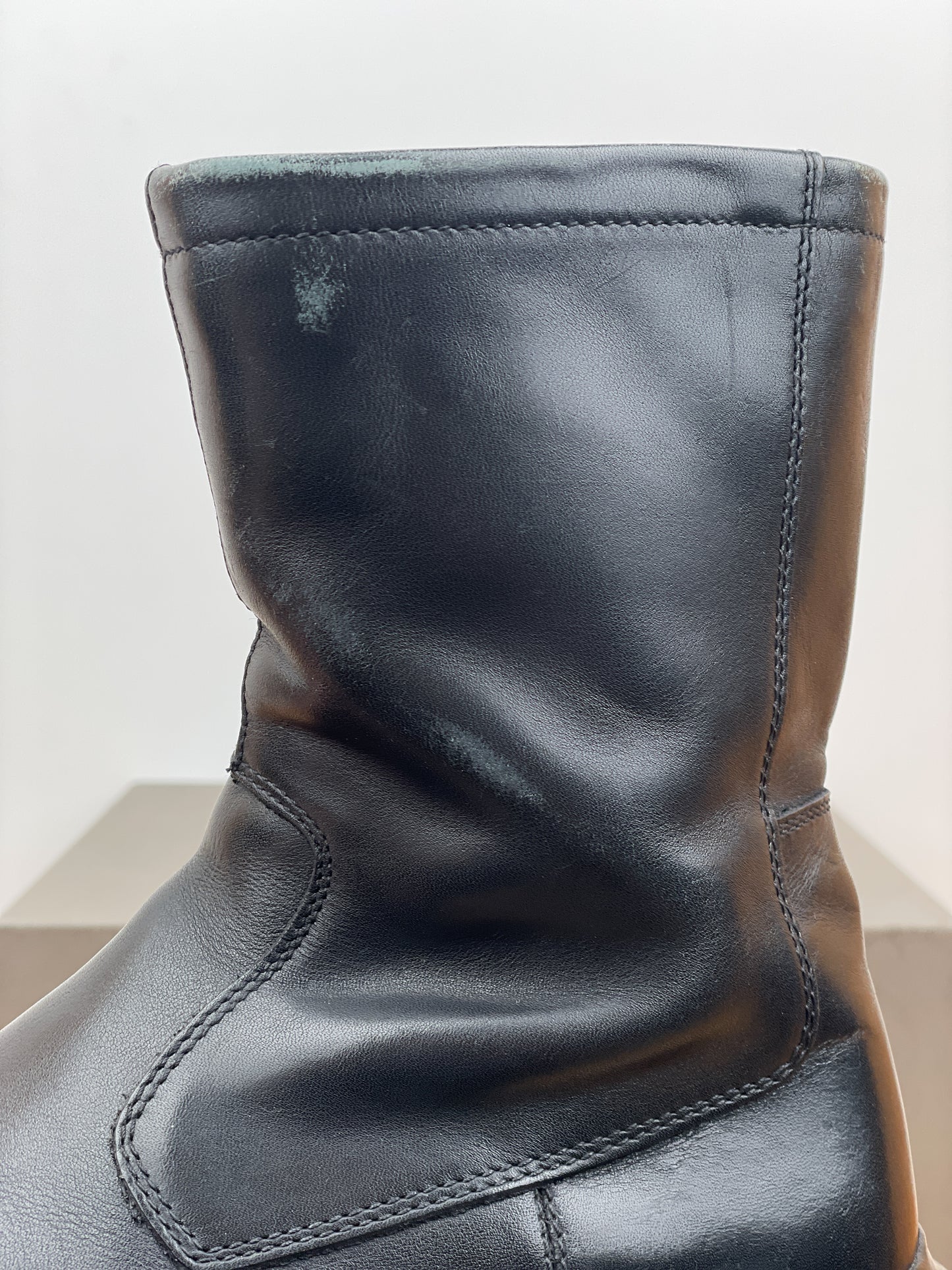 Prada AW99 Square-Toe Vibram Ankle Biker Boots