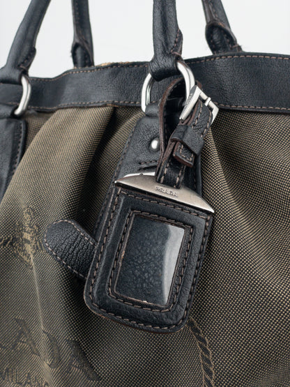 Prada 2000s Jacquard Canvas Shopper Handbag