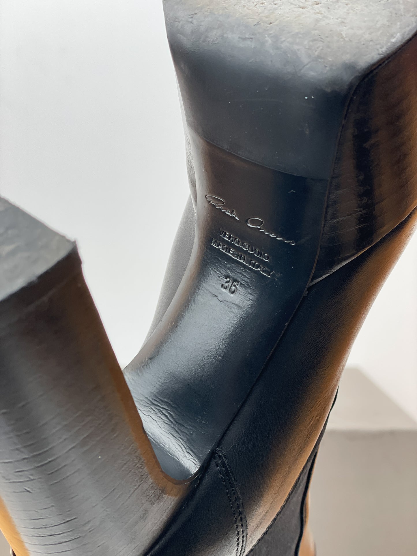 Rick Owens AW19 'Larry' Kiss Heel Boots