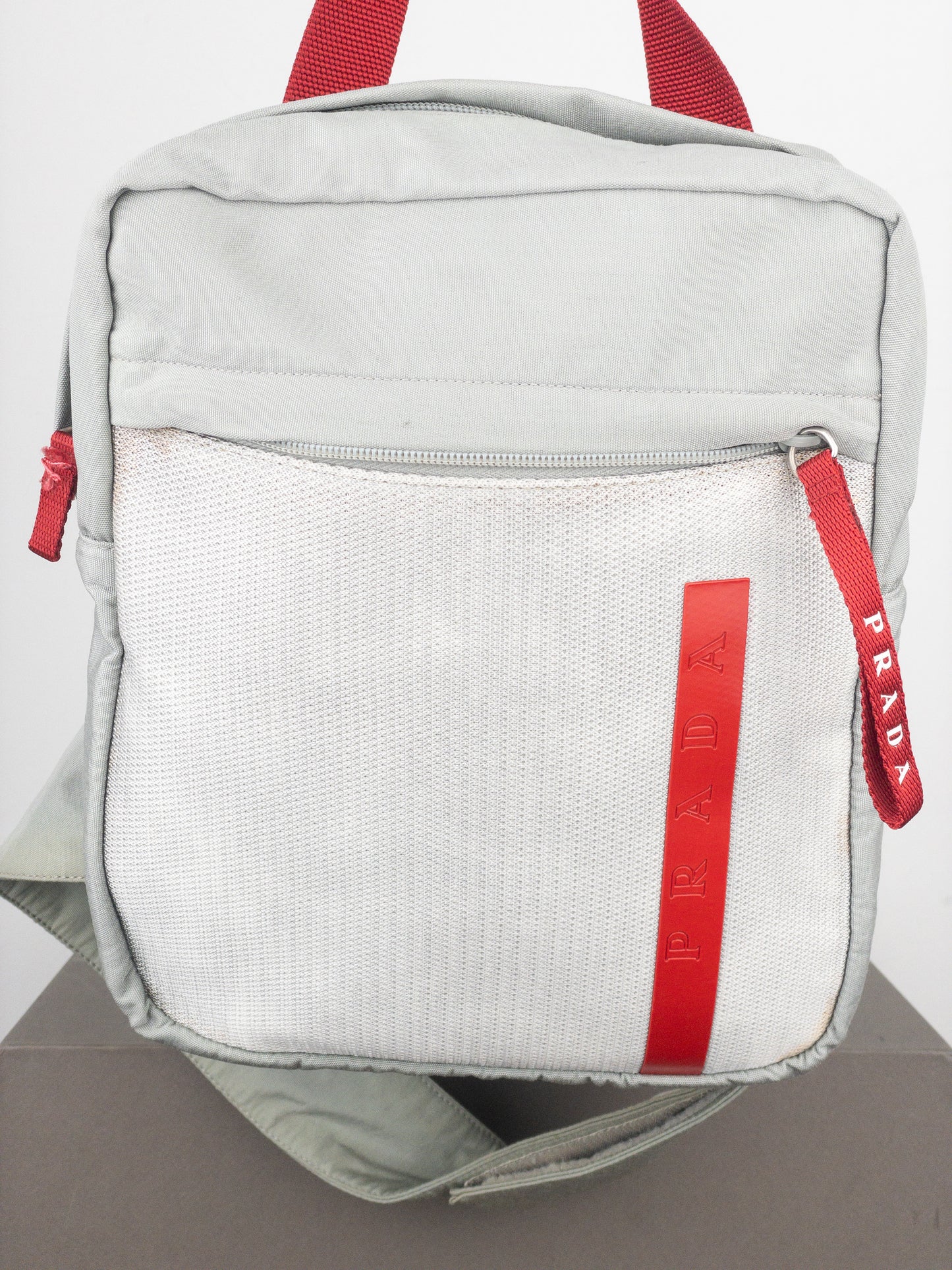 Prada SS99 Red Tab Sports Crossbody Sling Backpack