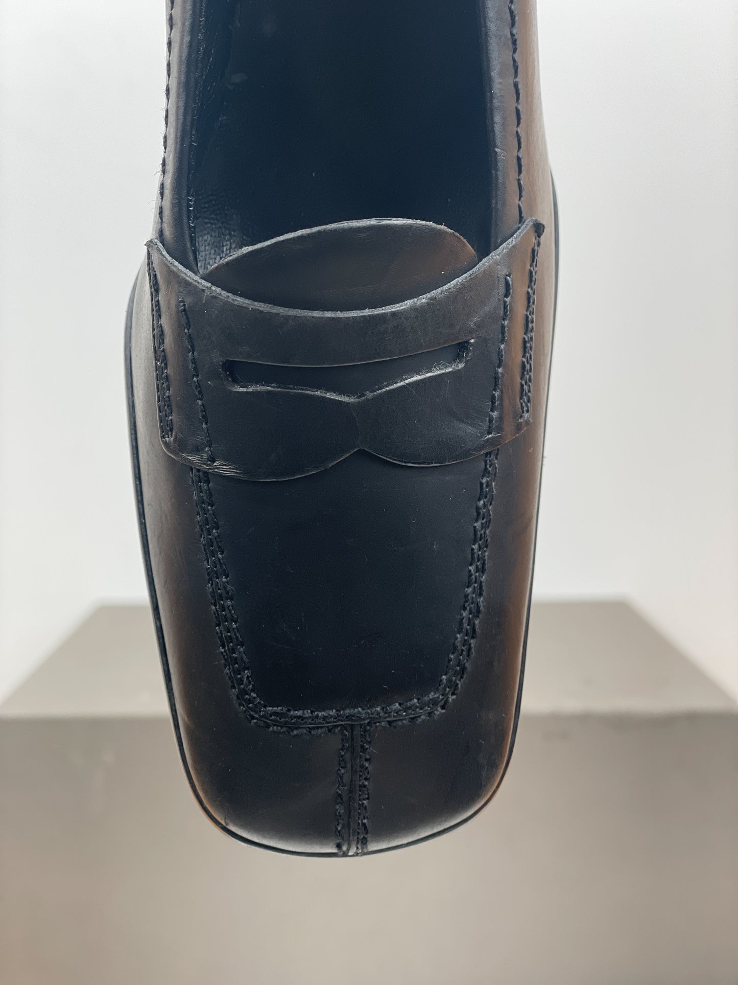 Prada 2000s Square Toe Loafer Pump Heels