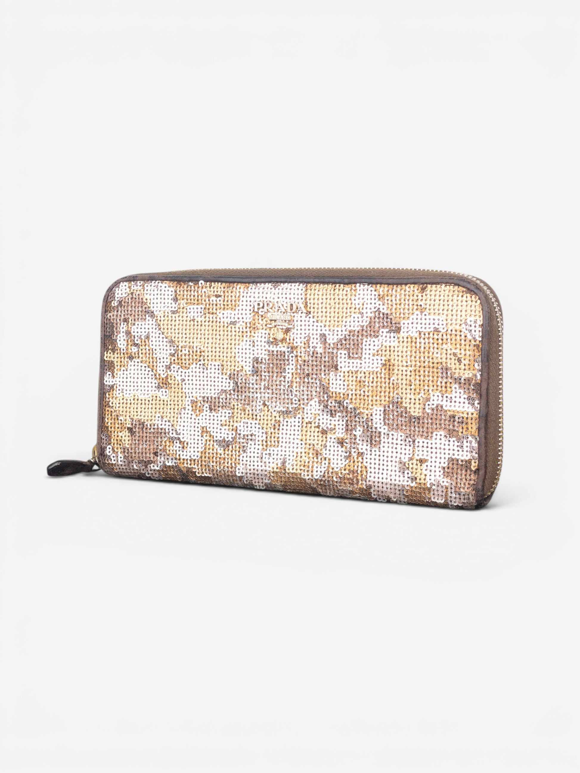 Prada 2010s Sequin Camouflage Clutch Zipper Wallet – photo 2