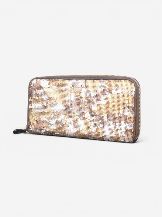 Prada 2010s Sequin Camouflage Clutch Zipper Wallet – photo 2