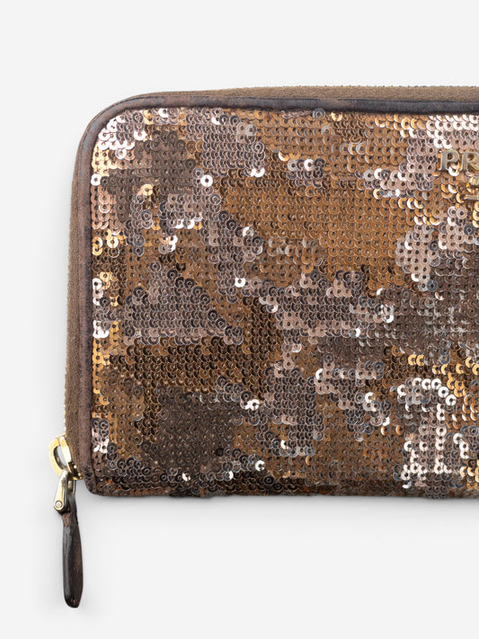 Prada 2010s Sequin Camouflage Clutch Zipper Wallet – photo 6
