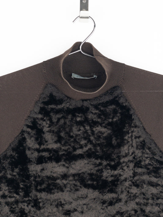 Prada AW98 Astrakhan Fur Turtleneck Knit Sweater – photo 3