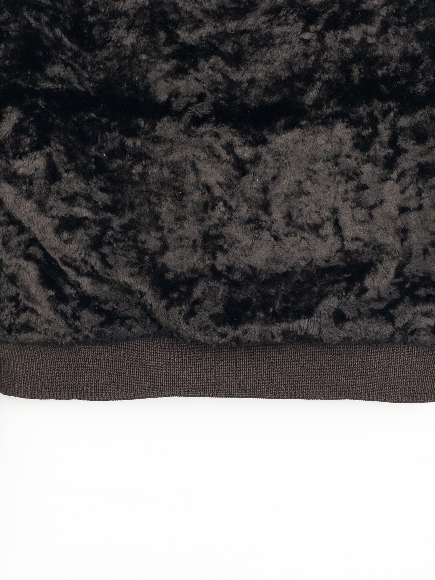 Prada AW98 Astrakhan Fur Turtleneck Knit Sweater