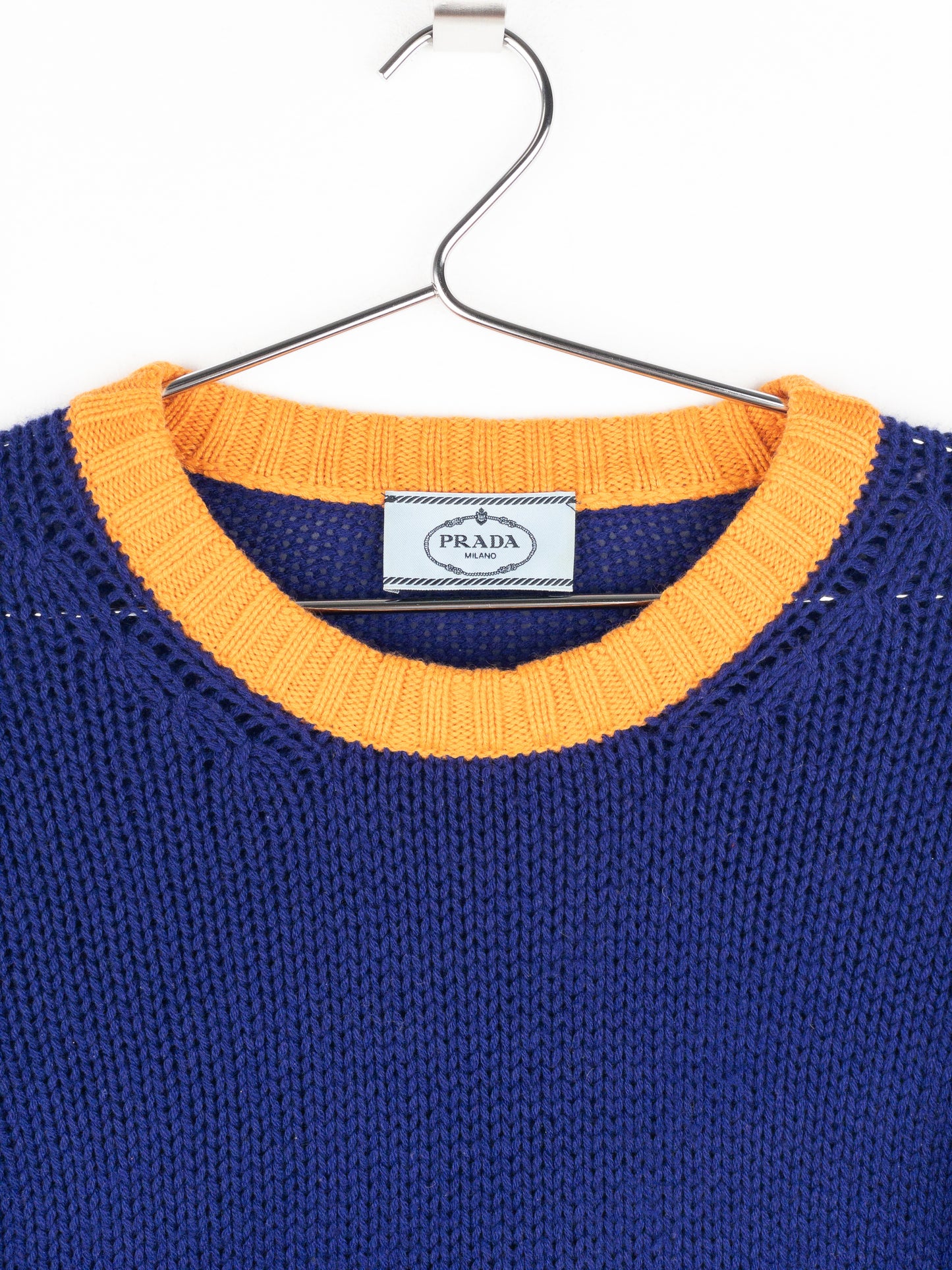 Prada AW18 Graphic Race Logo Knit Sweater
