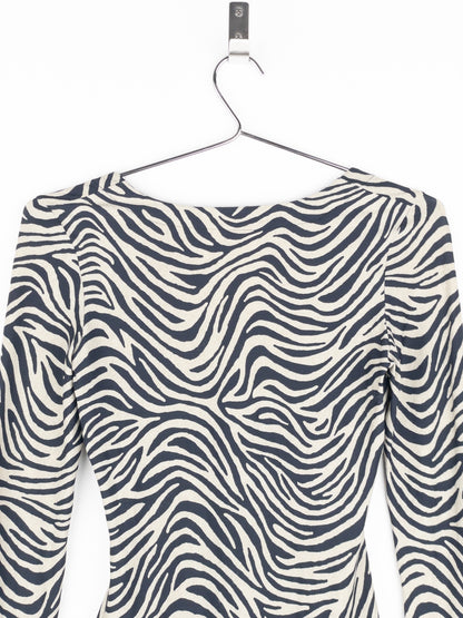 Dior by Galliano 2000s Zebra Print Body Suit