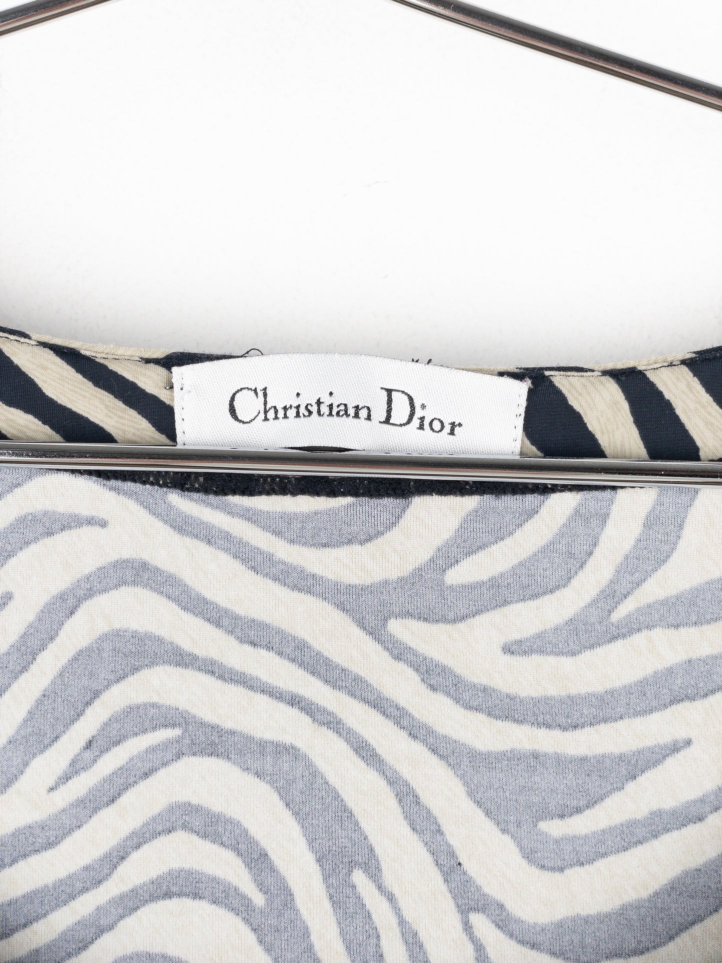 Dior by Galliano 2000s Zebra Print Body Suit