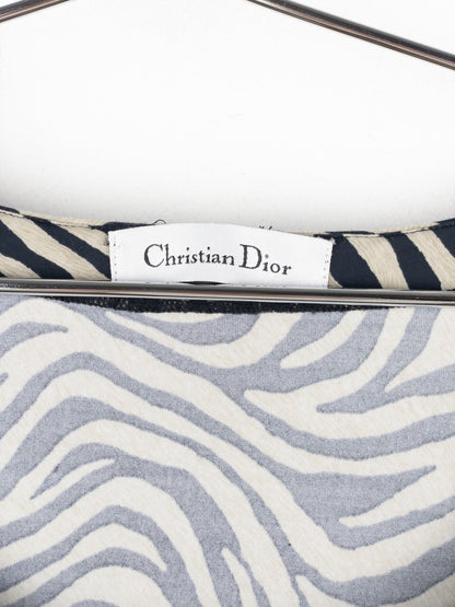 Dior by Galliano 2000s Zebra Print Body Suit