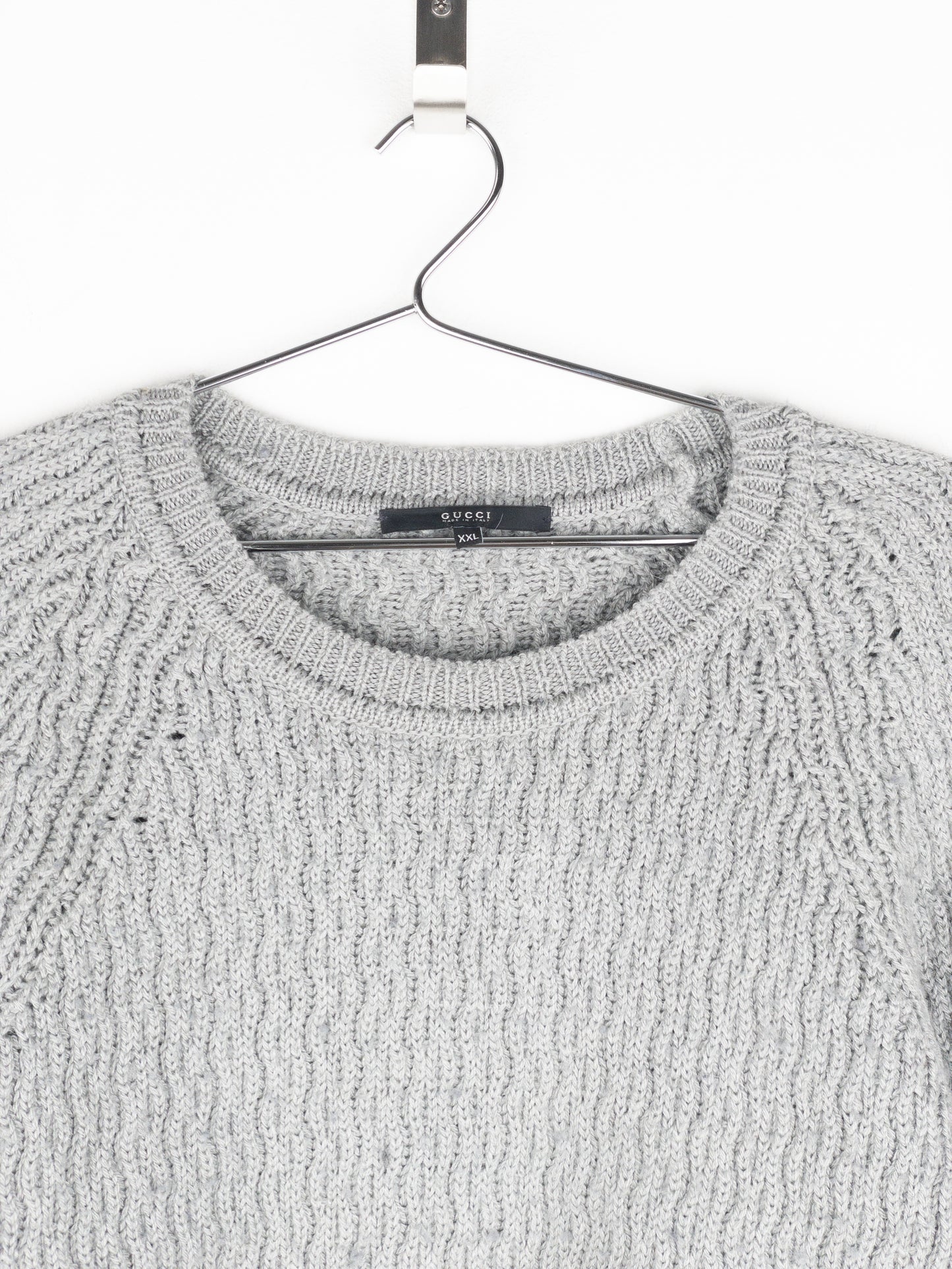 Gucci by Tom Ford 2000s Cable Knit Wave Sweater