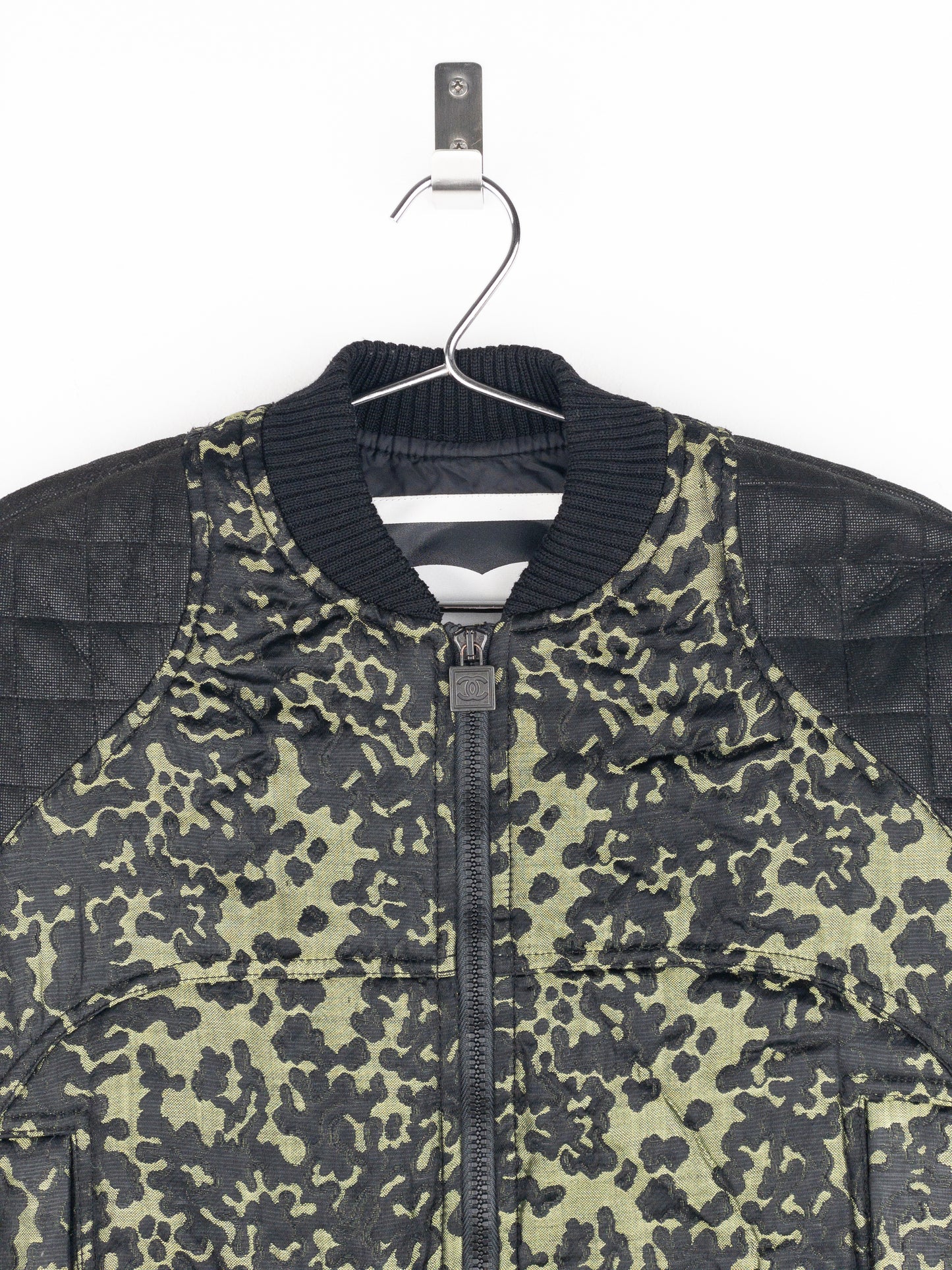 Chanel by Karl Lagerfeld 2000s Quilted Camouflage Bomber Jacket