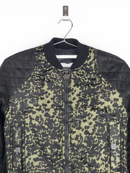 Chanel by Karl Lagerfeld 2000s Quilted Camouflage Bomber Jacket