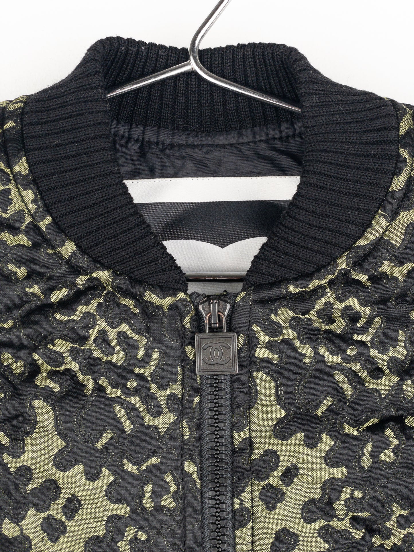 Chanel by Karl Lagerfeld 2000s Quilted Camouflage Bomber Jacket