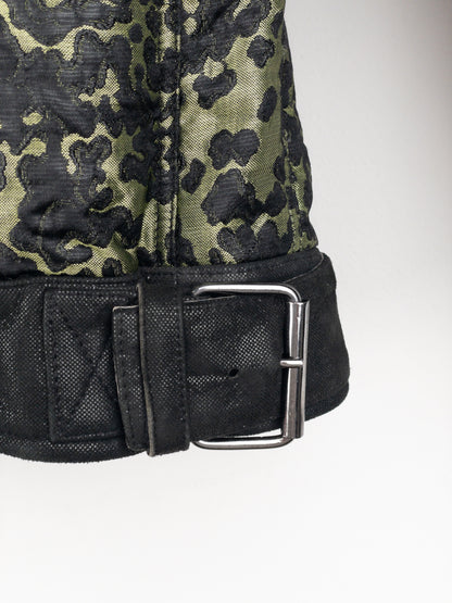 Chanel by Karl Lagerfeld 2000s Quilted Camouflage Bomber Jacket
