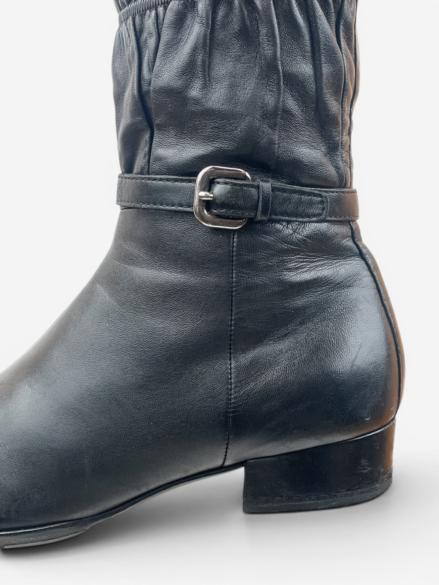 Prada 2000s Knee-High Ruffle Heel Boots – photo 7