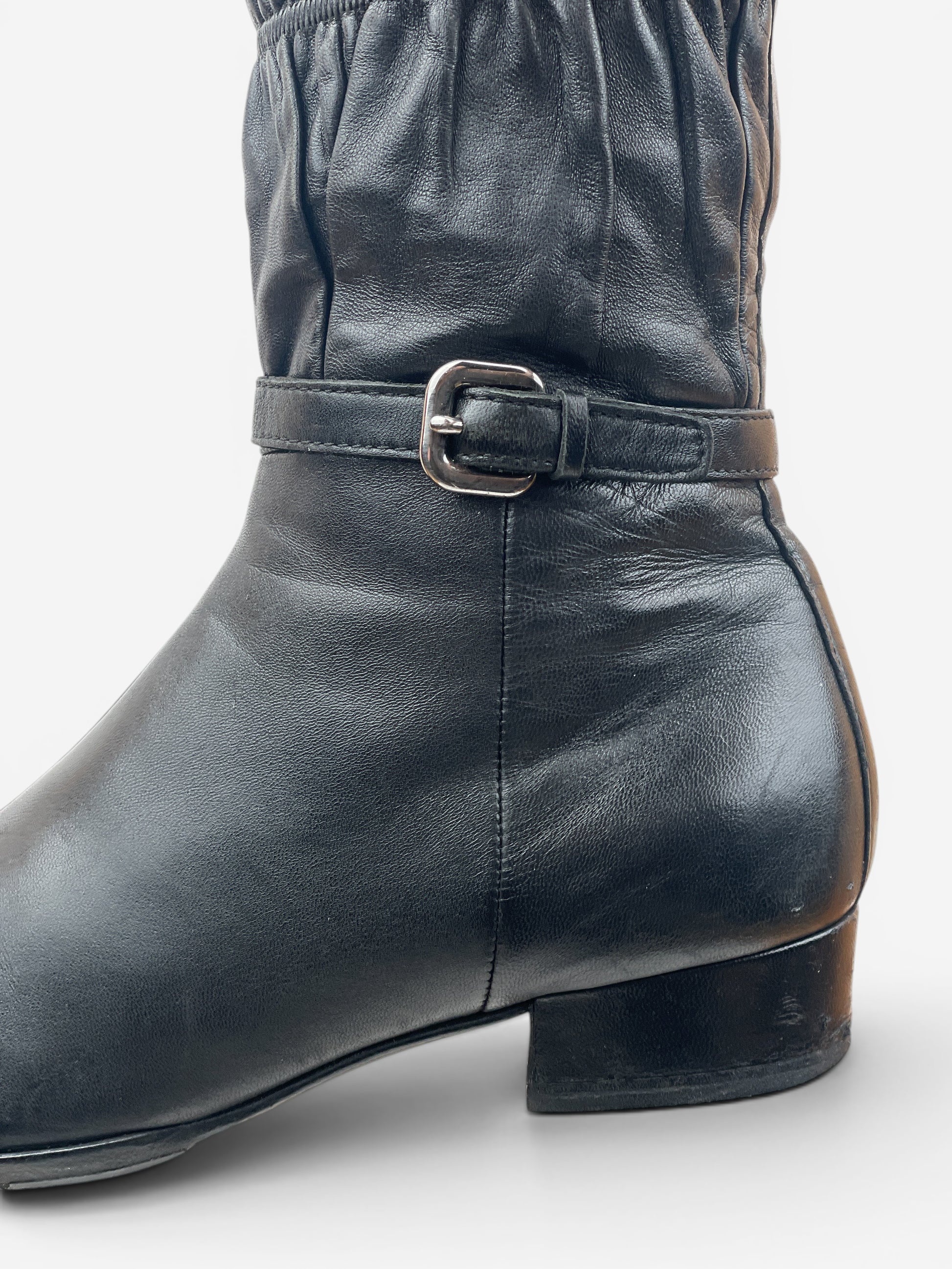 Prada 2000s Knee-High Ruffle Heel Boots – photo 7