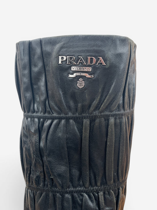 Prada 2000s Knee-High Ruffle Heel Boots – photo 8
