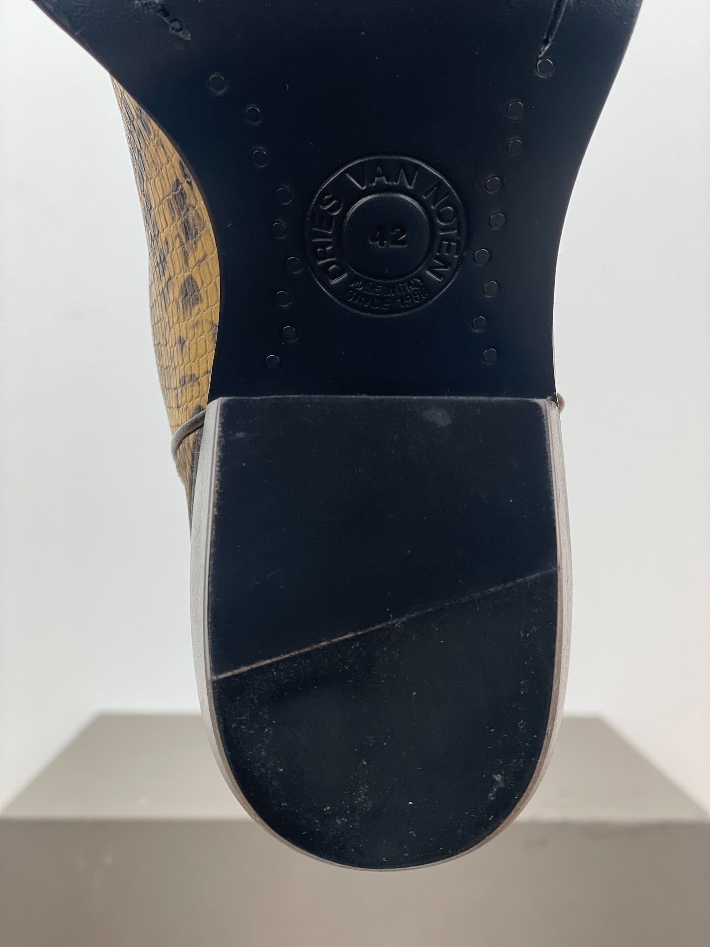 Dries van Noten SS23 Snakeskin Western Cowboy Boots