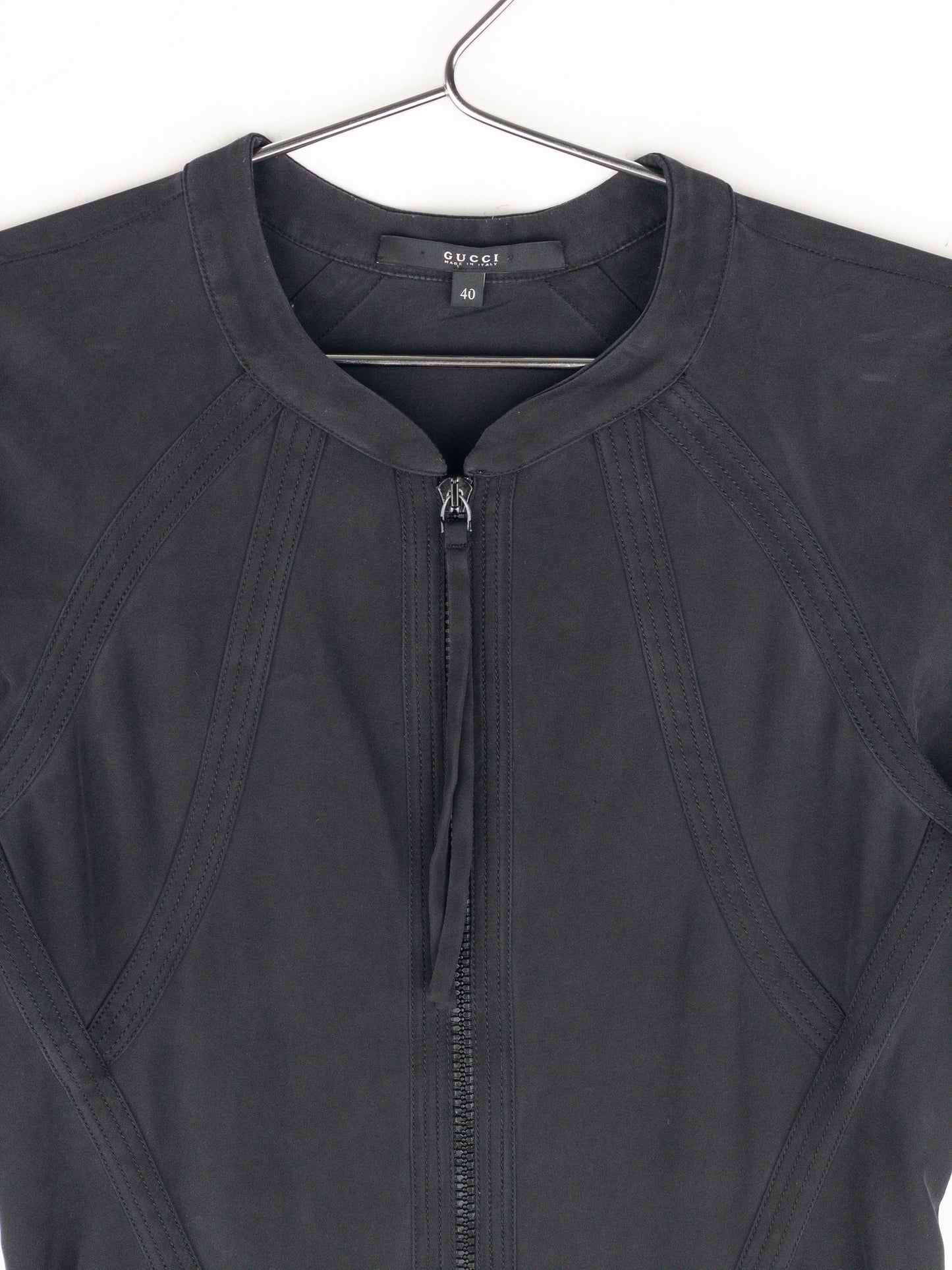 Gucci by Tom Ford 2000s Zipper Panel Mini-Dress