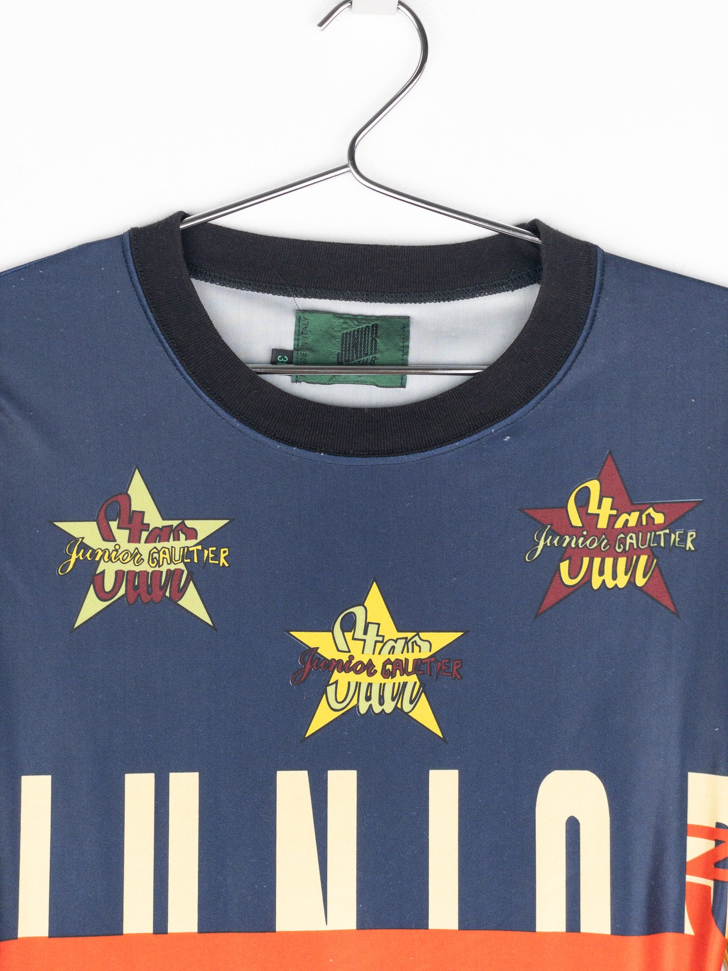 Jean Paul Gaultier SS90 ‚Rap’sody in Blue‘ Graphic Print Cycling Midi Dress