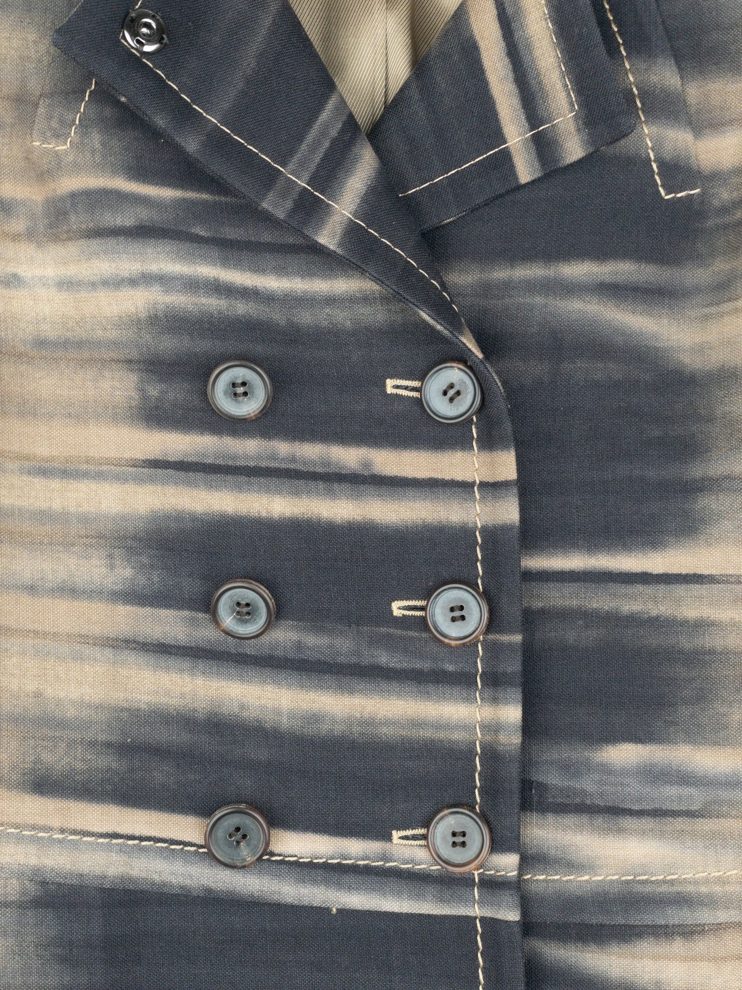 Prada AW04 Sample Double Breasted Tie Dye Coat