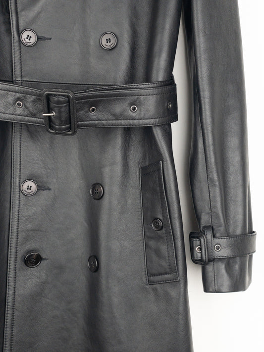 Saint Laurent AW20 Double-Breasted Shearling Leather Trench Coat – photo 6