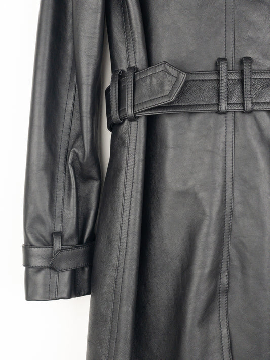 Saint Laurent AW20 Double-Breasted Shearling Leather Trench Coat – photo 9